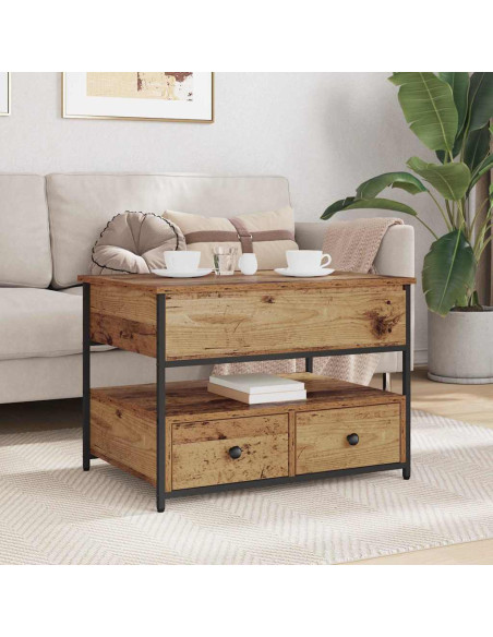 Tavolino da salotto Legno vecchio 70x50x50cm Legno multistrato