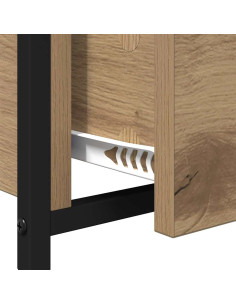 Tavolino da salotto con cassetto rovere artigianale 70x50x50cm 2