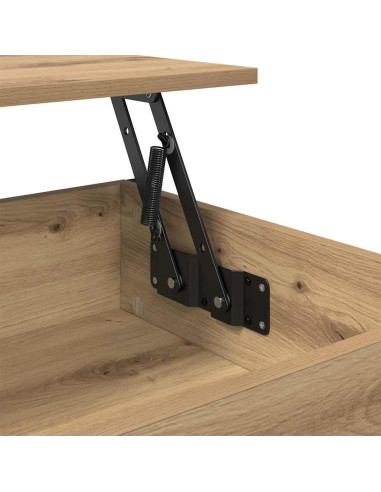 Tavolino da salotto con cassetto rovere artigianale 70x50x50cm