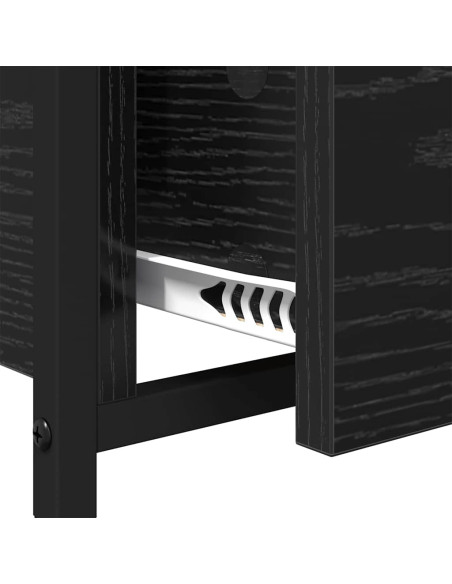 Tavolino da salotto Rovere nero 70x50x50cm Legno multistrato