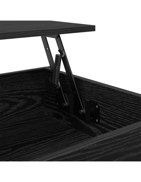 Tavolino da salotto Rovere nero 70x50x50cm Legno multistrato