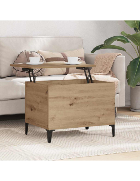 Tavolino da salotto rovere artigianale 60 x 44.5 x 45 cm