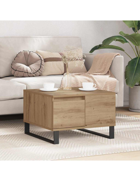 Tavolino da salotto rovere artigianale 55 x 55 x 36.5 cm