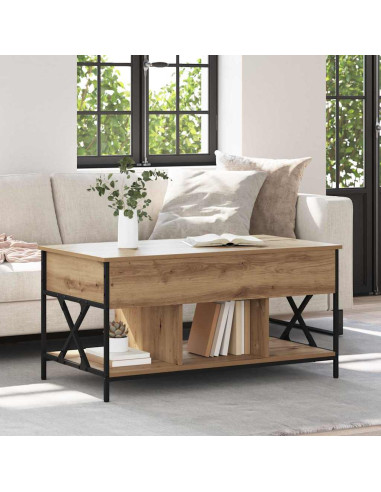 Tavolino da salotto rovere artigianale 100 x 55 x 50 cm