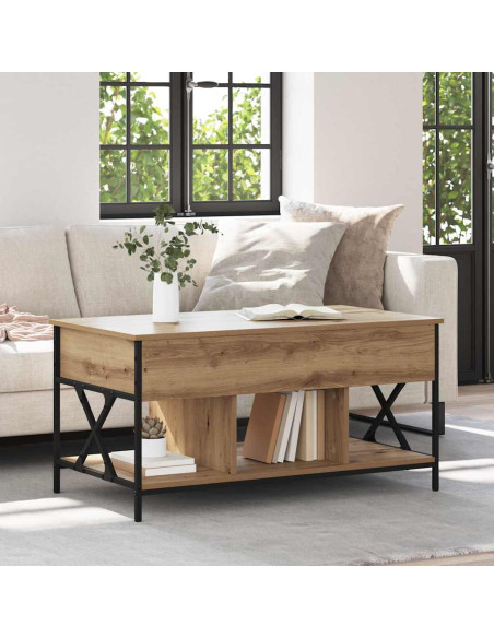 Tavolino da salotto rovere artigianale 100 x 55 x 50 cm