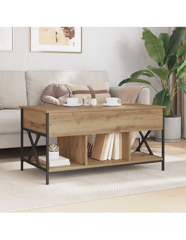Tavolino da salotto rovere artigianale 100 x 55 x 50 cm