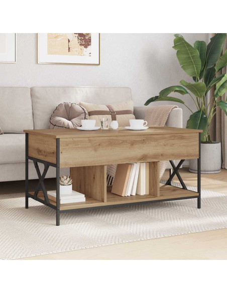 Tavolino da salotto rovere artigianale 100 x 55 x 50 cm