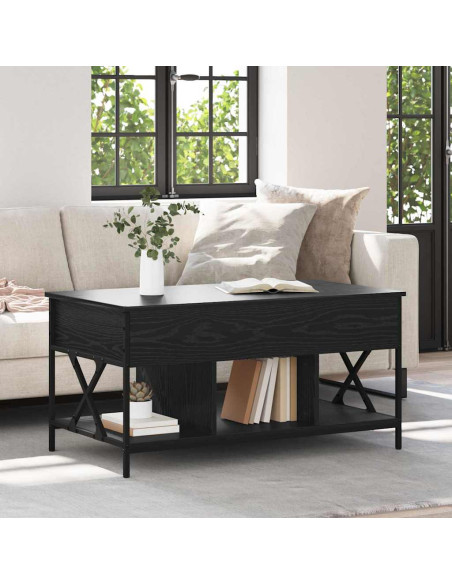 Tavolino da salotto Rovere nero 100 x 55 x 50 cm