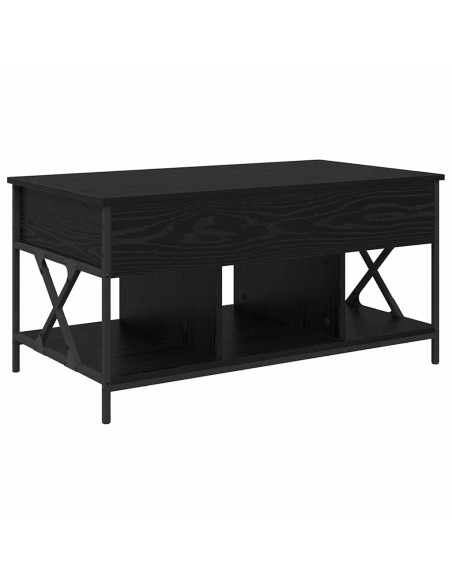 Tavolino da salotto Rovere nero 100 x 55 x 50 cm