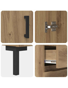 Credenza rovere artigianale 69.5 x 34 x 90 cm Legno multistrato 2