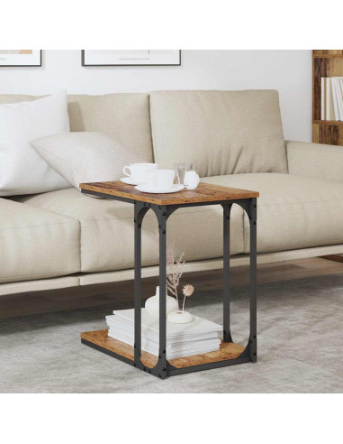 Tavolo laterale Legno vecchio 50 x 35 x 52 cm Legno multistrato