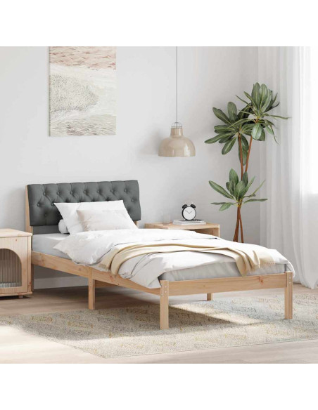 Struttura del Letto marrone e grigio scuro 90 x 190 cm