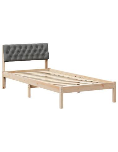 Struttura del Letto marrone e grigio scuro 90 x 190 cm