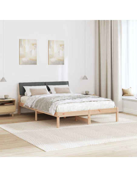 Struttura del Letto marrone e grigio scuro 135 x 190 cm