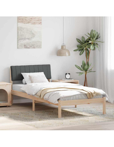 Struttura del Letto marrone e grigio scuro 90 x 190 cm