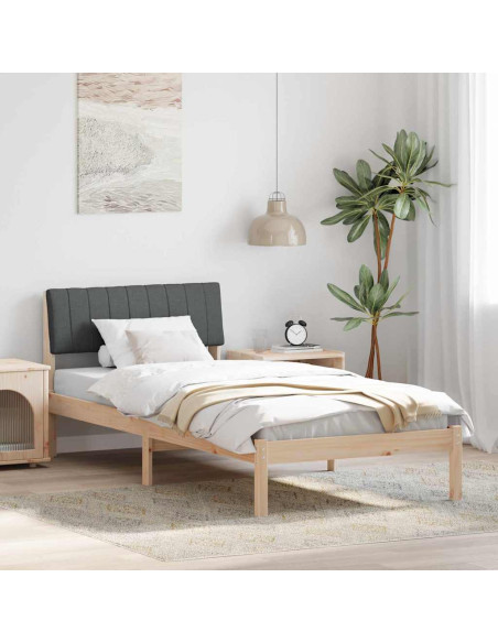 Struttura del Letto marrone e grigio scuro 90 x 190 cm