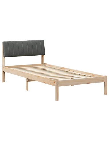 Struttura del Letto marrone e grigio scuro 90 x 190 cm