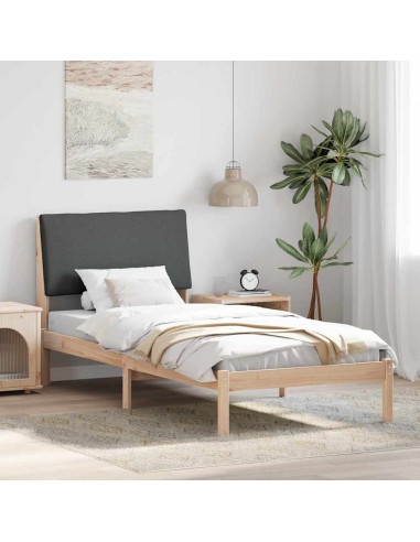 Struttura del Letto marrone e grigio scuro 90 x 190 cm