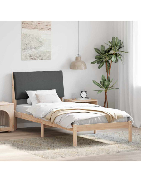 Struttura del Letto marrone e grigio scuro 90 x 190 cm