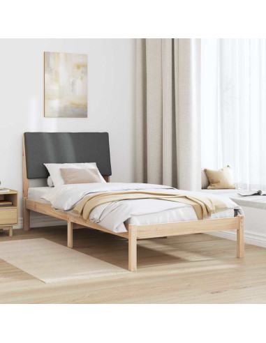 Struttura del Letto marrone e grigio scuro 90 x 190 cm