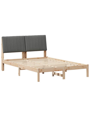 Struttura del letto Marrone 135 x 190 cm Pino massello
