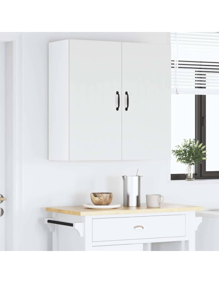 Pensile cucina Bianco Lucido 80 x 31 x 80 cm Legno multistrato