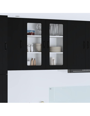 Pensile cucina Nero 80 x 31 x 80 cm Legno multistrato