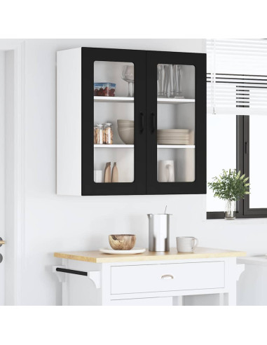 Pensile cucina Nero 80 x 31 x 80 cm Legno multistrato