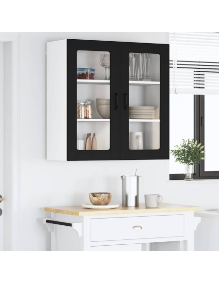 Pensile cucina Nero 80 x 31 x 80 cm Legno multistrato