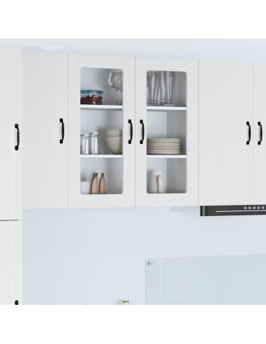 Pensile cucina Bianco Lucido 80 x 31 x 80 cm Legno multistrato