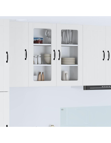 Pensile cucina Bianco Lucido 80 x 31 x 80 cm Legno multistrato