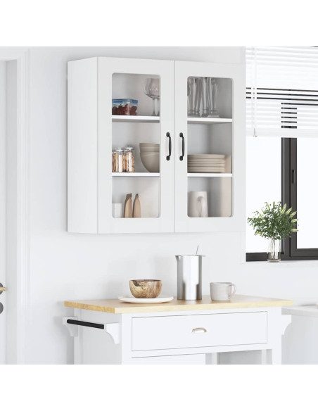 Pensile cucina Bianco Lucido 80 x 31 x 80 cm Legno multistrato