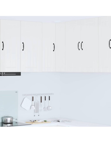 Pensile cucina Bianco Lucido 57 x 57 x 80 cm Legno multistrato