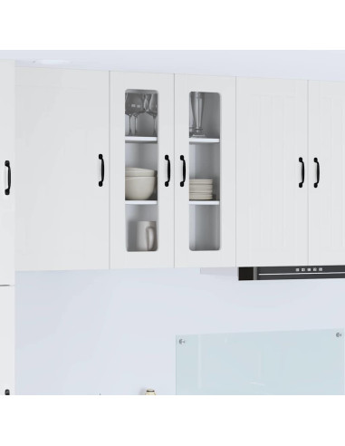 Pensile cucina Bianco Lucido 60 x 31 x 80 cm Legno multistrato