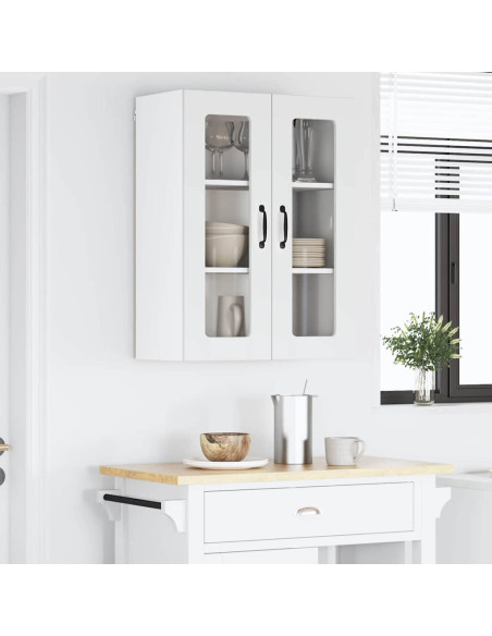 Pensile cucina Bianco Lucido 60 x 31 x 80 cm Legno multistrato