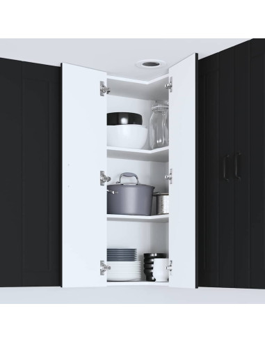 Pensile cucina Nero 57 x 57 x 100 cm Legno multistrato