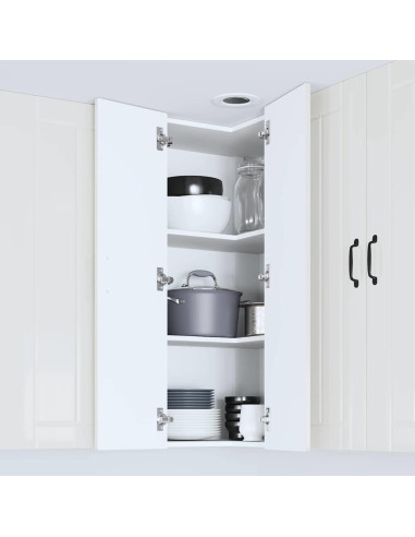 Pensile cucina Bianco Lucido 57 x 57 x 100 cm Legno multistrato