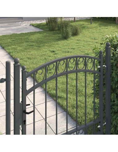 Cancello per recinzione con blocco Grigio 100 x 100 cm