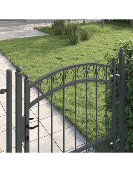 Cancello per recinzione con blocco Grigio 100 x 100 cm