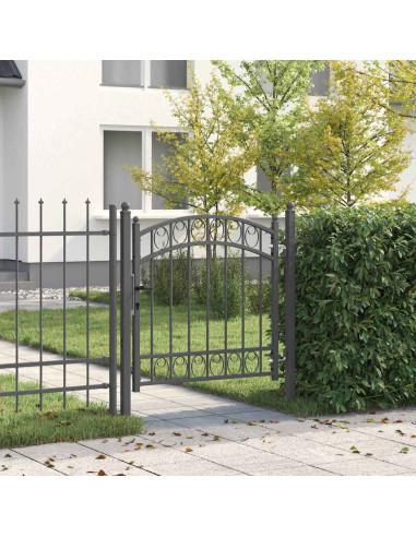 Cancello per recinzione con blocco Grigio 100 x 100 cm