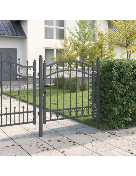 Cancello per recinzione con blocco Grigio 100 x 100 cm