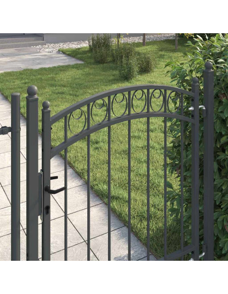 Cancello per recinzione con blocco Grigio 150 x 100 cm