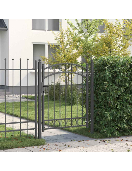 Cancello per recinzione con blocco Grigio 150 x 100 cm