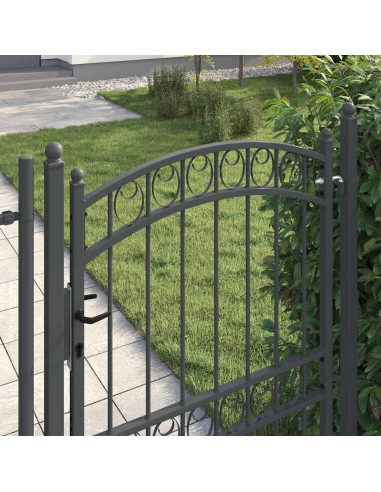 Cancello per recinzione con blocco Grigio 170 x 100 cm