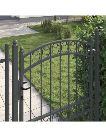 Cancello per recinzione con blocco Grigio 170 x 100 cm