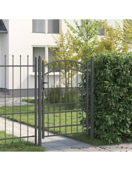 Cancello per recinzione con blocco Grigio 170 x 100 cm