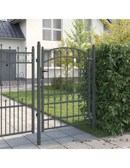 Cancello per recinzione con blocco Grigio 170 x 100 cm