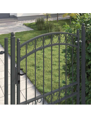 Cancello per recinzione con blocco Grigio 200 x 100 cm