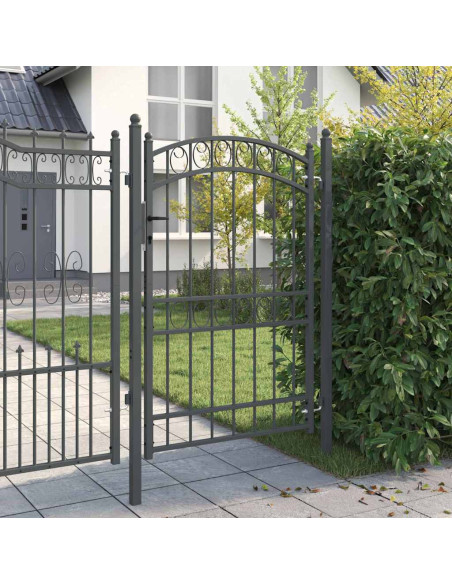 Cancello per recinzione con blocco Grigio 200 x 100 cm