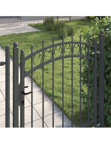 Cancello della recinzione con punte Grigio 150 x 100 cm